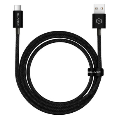 Blavec Candy Braided Cable - USB to Type C - PD 60W 3A 1 Meter Apple CarPlay/Android Auto black
