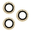 Tempered Glass HARD DIAMOND for camera (LENS) for Iphone 13 Pro/13 Pro Max gold (lens 3 pieces)