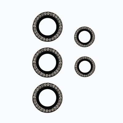 Tempered Glass HARD DIAMOND for camera (LENS) for Samsung Galaxy S24 Ultra black (lens 5 pieces)