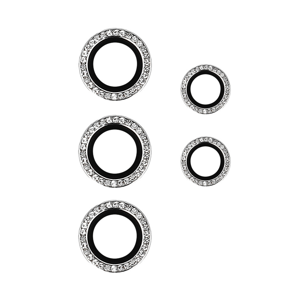 Tempered Glass HARD DIAMOND for camera (LENS) for Samsung Galaxy S24 Ultra silver (lens 5 pieces)