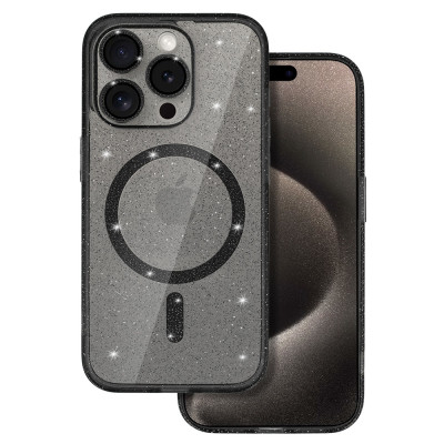 Glitter Magsafe Case for Iphone 11 black clear