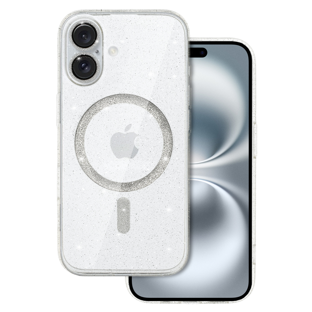 Glitter Magsafe Case for Iphone 16 transparent