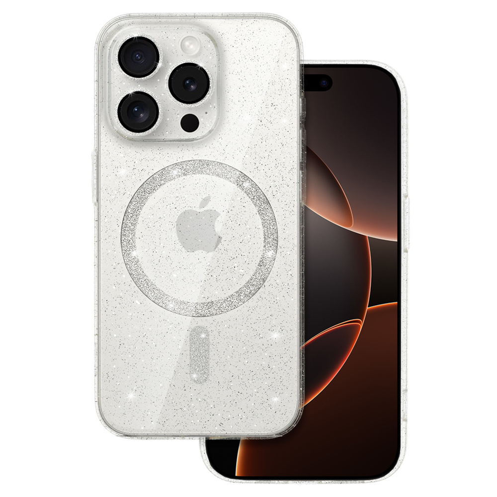 Glitter Magsafe Case for Iphone 16 Pro transparent