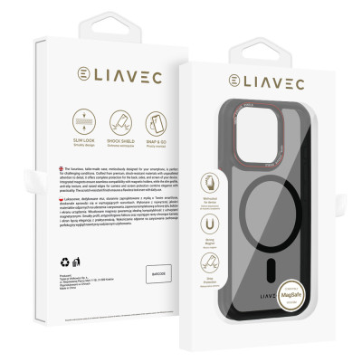 Liavec Hybrid Smoke Magsafe Case for Iphone 15 Pro Max