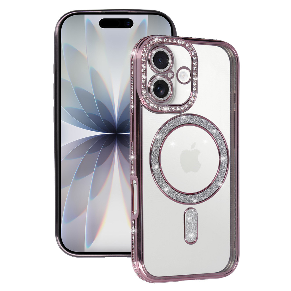 Bling Magsafe Case for Iphone 17 pink