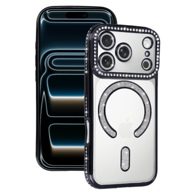 Bling Magsafe Case for Iphone 17 Pro black