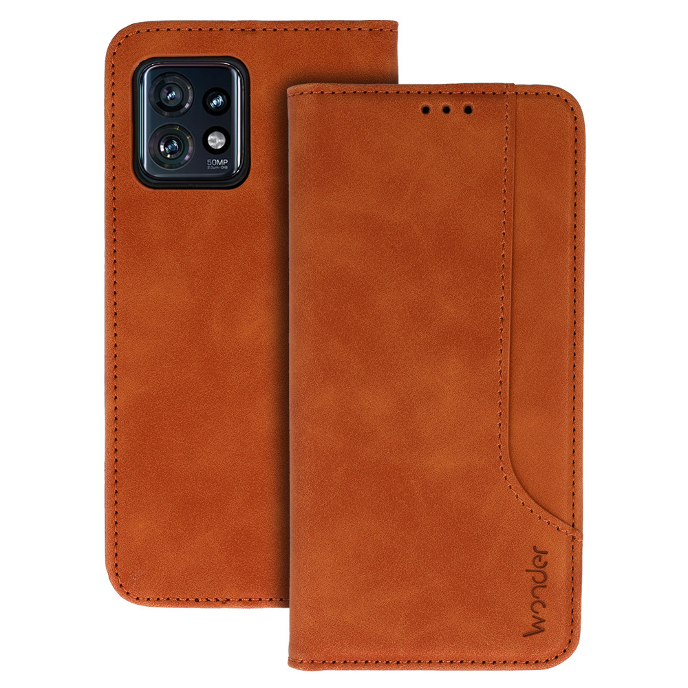 Wonder Prime Case for Motorola Edge 40 Pro brown