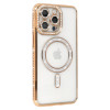 Bling Magsafe Case for Iphone 13 gold
