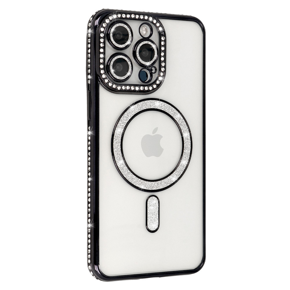 Bling Magsafe Case for Iphone 14 black