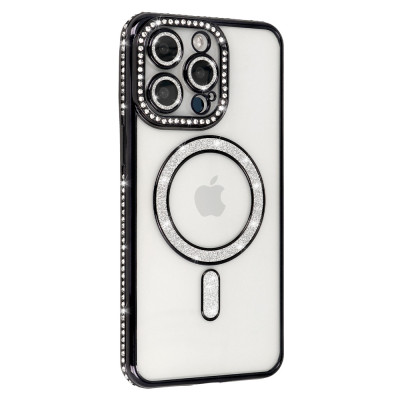 Bling Magsafe Case for Iphone 16 Pro black