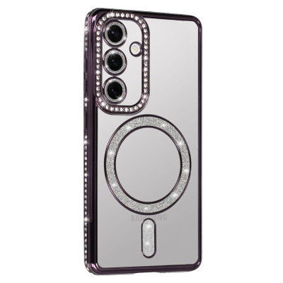 Bling Magsafe Case for Samsung Galaxy A26 5G purple