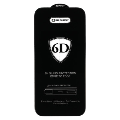 Tel Protect Full Glue 6D Tempered Glass for IPHONE 13 MINI BLACK
