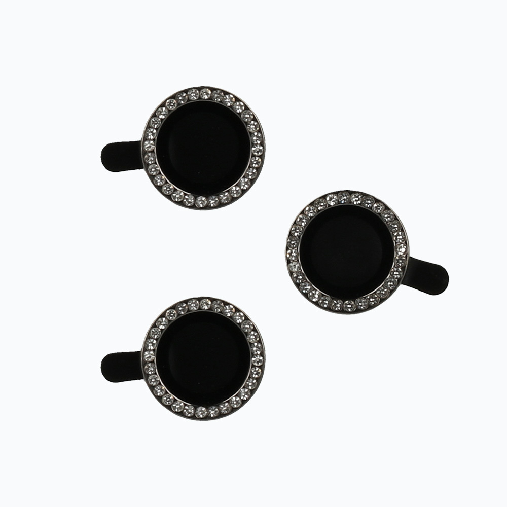 Tempered Glass HARD DIAMOND for camera (LENS) for Iphone 15 Pro/15 Pro Max black (lens 3 pieces)