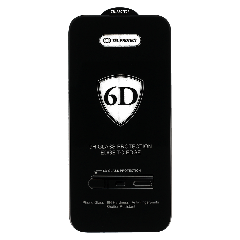Tel Protect Full Glue 6D Tempered Glass for SAMSUNG GALAXY S24 ULTRA BLACK
