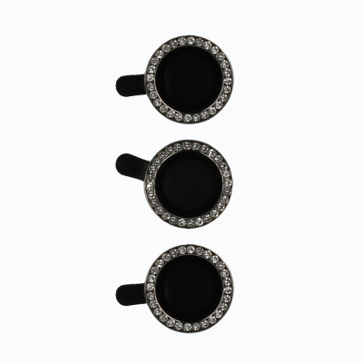 Tempered Glass HARD DIAMOND for camera (LENS) for Samsung Galaxy S24 Plus black (lens 3 pieces)