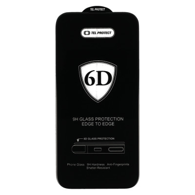 Tel Protect Full Glue 6D Tempered Glass for SAMSUNG GALAXY Z FLIP 6 BLACK