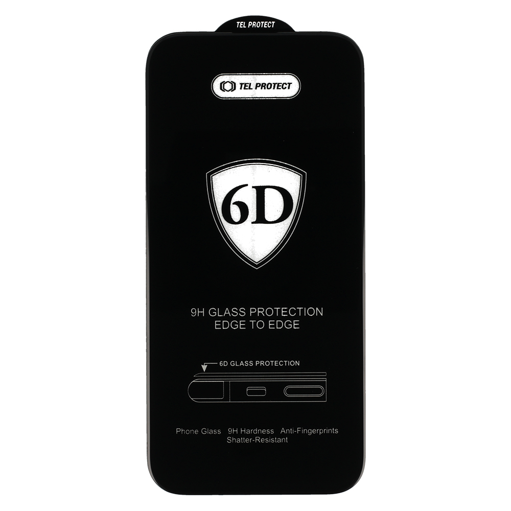 Tel Protect Full Glue 6D Tempered Glass for MOTOROLA MOTO G75 BLACK