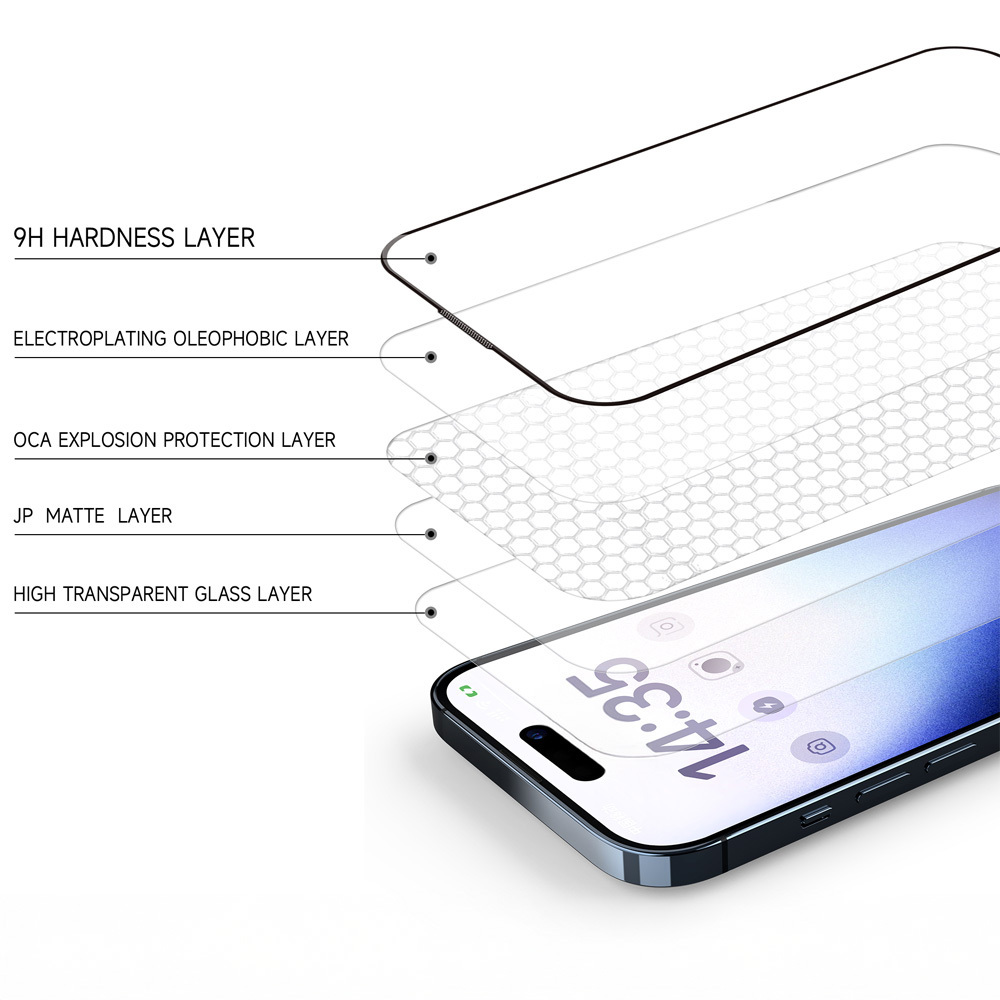 Tel Protect Full Glue 6D Matt Tempered Glass for Samsung Galaxy S24 Ultra Black (with fingerprint unlock)