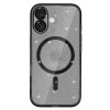 Glitter Magsafe Case for Iphone 16 black clear