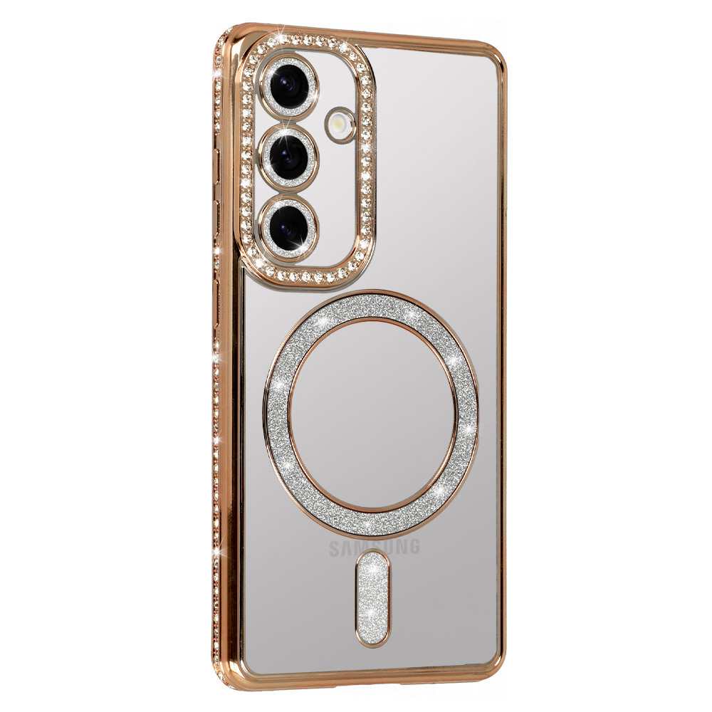 Bling Magsafe Case for Samsung Galaxy A55 5G gold