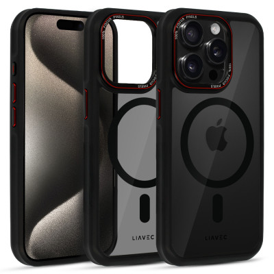 Liavec Hybrid Smoke Magsafe Case for Iphone 15 Pro Max