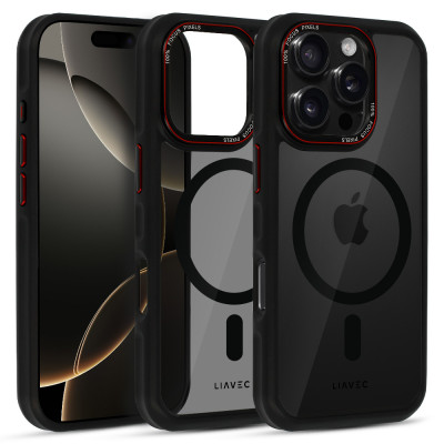 Liavec Hybrid Smoke Magsafe Case for Iphone 16 Pro Max