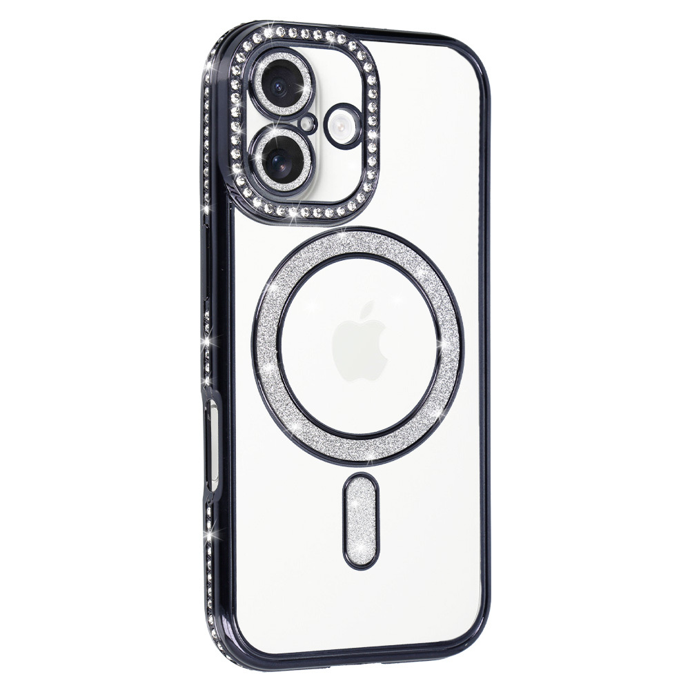 Bling Magsafe Case for Iphone 17 black