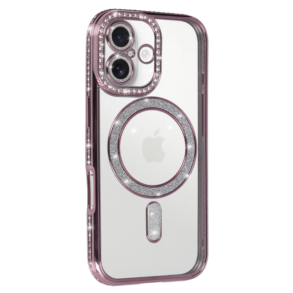 Bling Magsafe Case for Iphone 17 pink