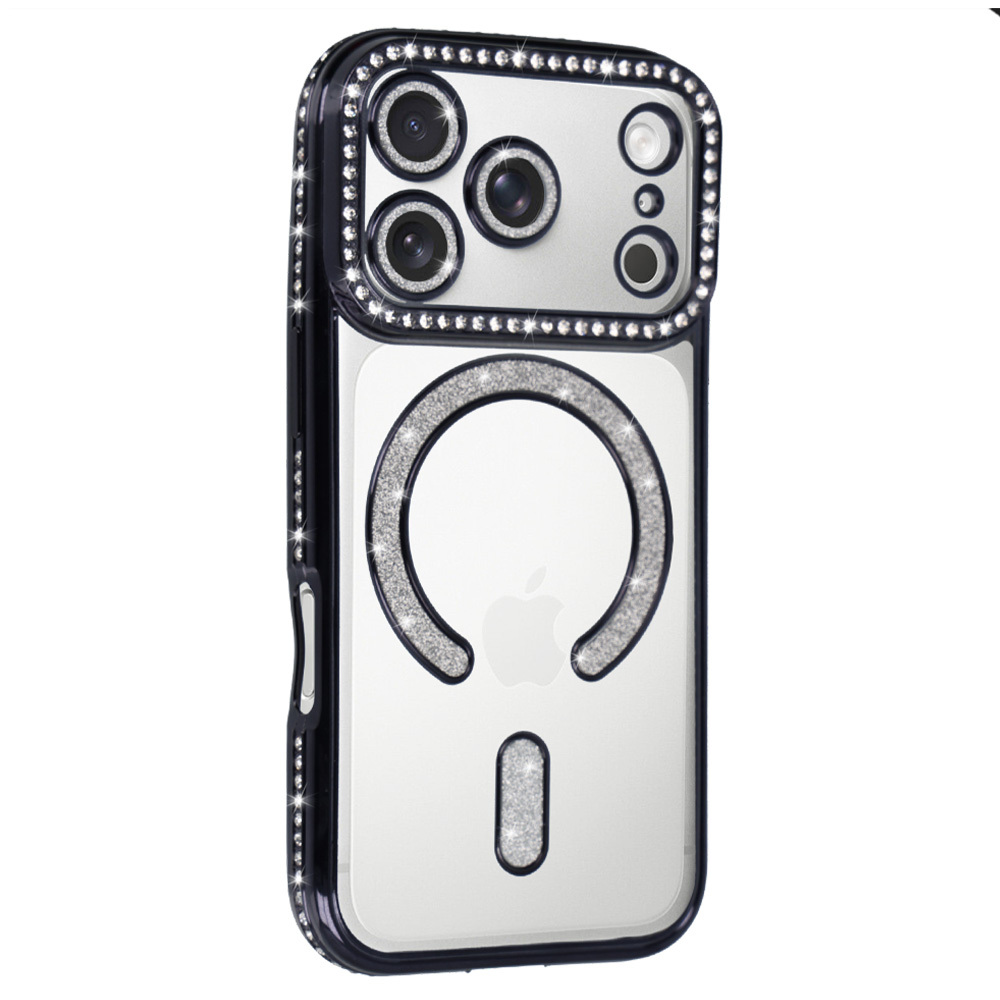 Bling Magsafe Case for Iphone 17 Pro Max black
