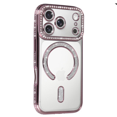 Bling Magsafe Case for Iphone 17 Pro Max pink