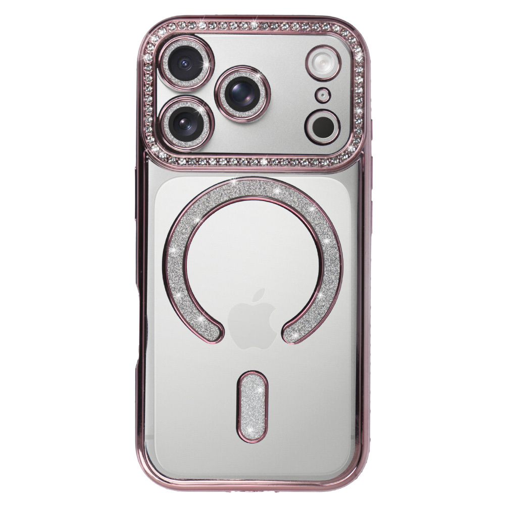 Bling Magsafe Case for Iphone 17 Pro Max pink