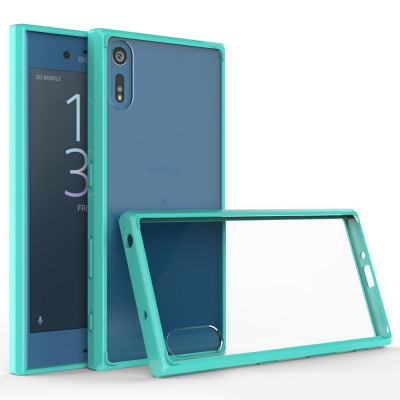 Cruzerlite Fusion Διάφανη Θήκη Sony Xperia XZ/ XZs με TPU Bumper - Teal (XPERIAXZ-FENDER-Teal)
