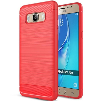 SHTL Θήκη TPU Carbon Samsung Galaxy J5 (2016) - Red (140431)