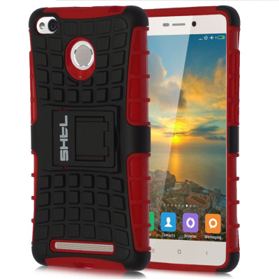 SHTL Ανθεκτική Θήκη Xiaomi Redmi 3S/3 Pro - Κόκκινο (140793)