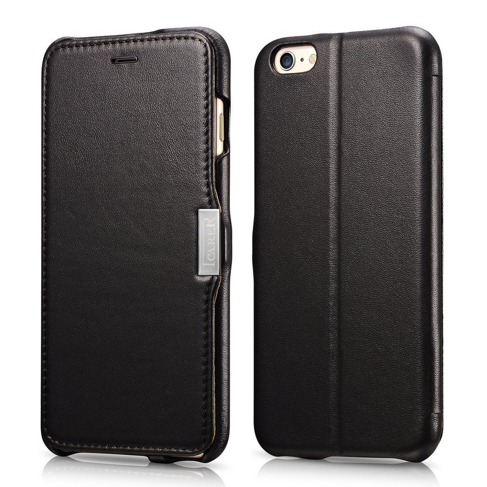 iCarer Vintage Series Side-Open Δερμάτινη Θήκη iPhone 6 Plus/6S Plus - Black (10146)
