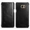iCarer Vintage Series Side-Open Δερμάτινη Θήκη Samsung Galaxy S6 Edge - Black (10148)