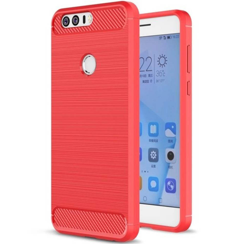 SHTL Θήκη TPU Carbon Honor 8 - Red (139541)