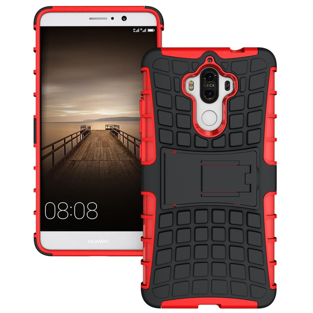 Ανθεκτική Θήκη με Stand Huawei Mate 9 - Red - ΟΕΜ (10921)