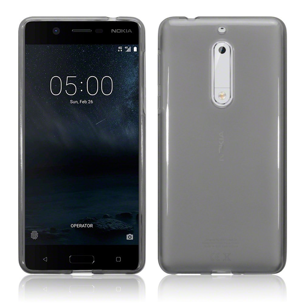 Terrapin Ημιδιάφανη Θήκη Σιλικόνης Nokia 5 - Smoke Black (118-001-224)