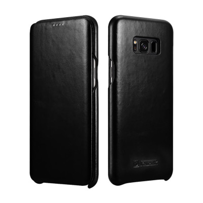 iCarer Vintage Series Side-Open Δερμάτινη Θήκη Samsung Galaxy S8 Plus - Black (11111)