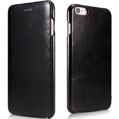 iCarer Vintage Series Side-Open Card Δερμάτινη Θήκη iPhone 6S Plus / 6 Plus - Black (11749)