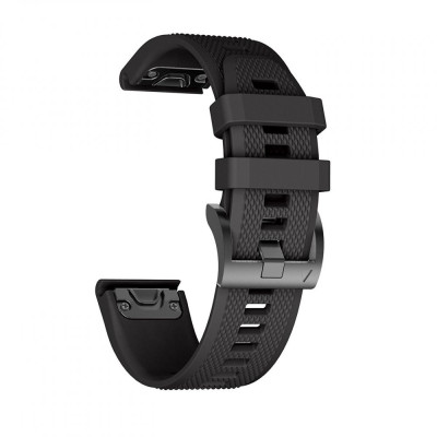 Ανταλλακτικό Λουράκι Smooth Garmin Fenix 3/5X/3HR/5X Plus/6X/6X Pro/7X/8 (51mm) - Black (5906735412598)