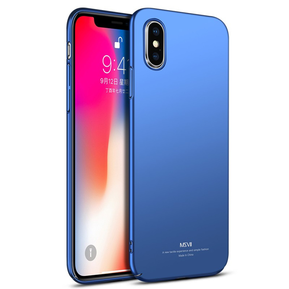MSVII Super Slim Σκληρή Θήκη PC iPhone X / XS - Blue (K2-04)