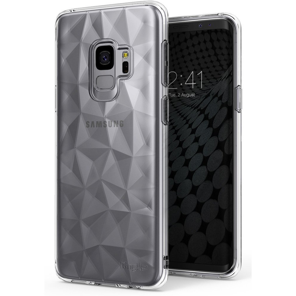 Ringke (Air) Διάφανη Θήκη Σιλικόνης Galaxy S9 με Ανάγλυφο Σχέδιο-Clear (12559)