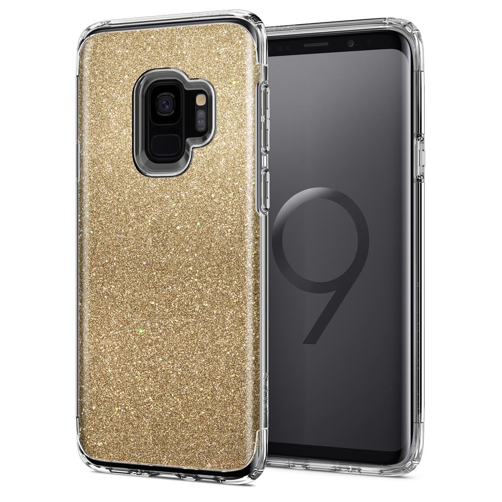 Spigen Θήκη Slim Armor Crystal Glitter Samsung Galaxy S9 - Gold Quartz (592CS22885)