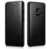 iCarer Vintage Series Side-Open Δερμάτινη Θήκη Samsung Galaxy S9 - Black (12877)