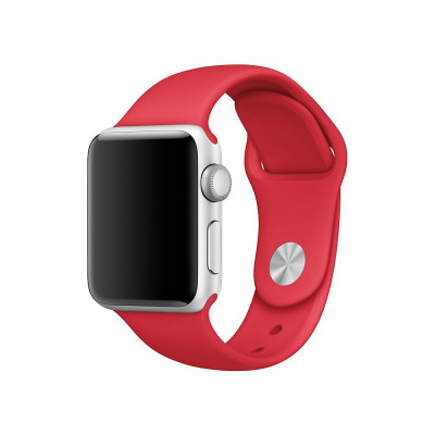 Ανταλλακτικό Λουράκι Σιλικόνης Apple Watch 5/4/3/2/1 (38mm) - Red - OEM (13084)