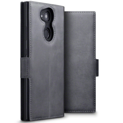 Terrapin Low Profile Δερμάτινη Θήκη - Πορτοφόλι Sony Xperia L2  - Grey (117-005-601)