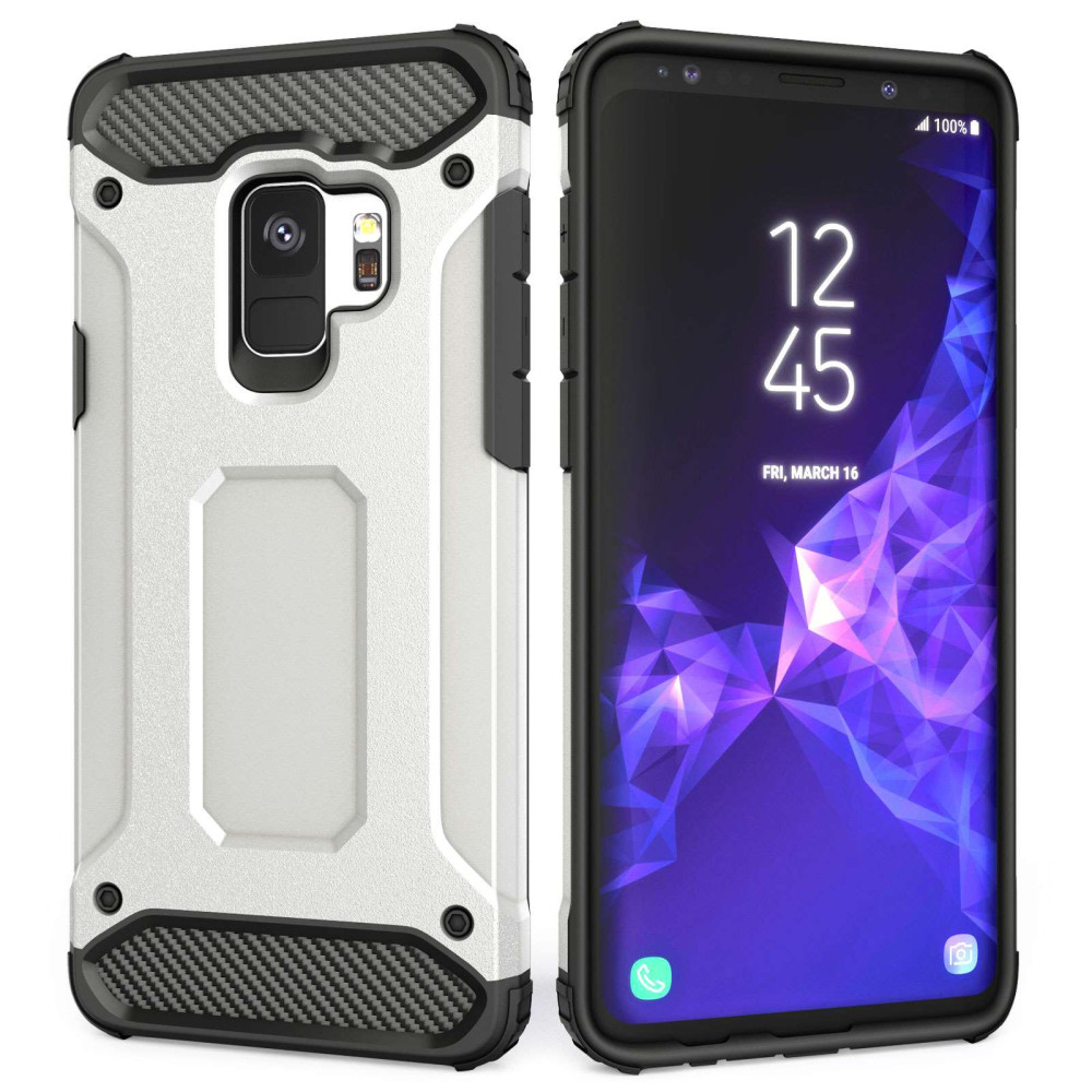 Caseflex Ανθεκτική Θήκη Armoured Shockproof Carbon Samsung Galaxy S9 - Gun Grey (SA-EA10-Z705)