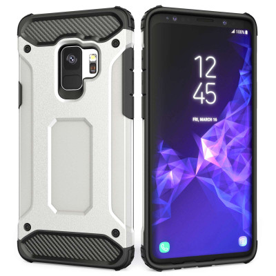 Caseflex Ανθεκτική Θήκη Armoured Shockproof Carbon Samsung Galaxy S9 - Gun Grey (SA-EA10-Z705)